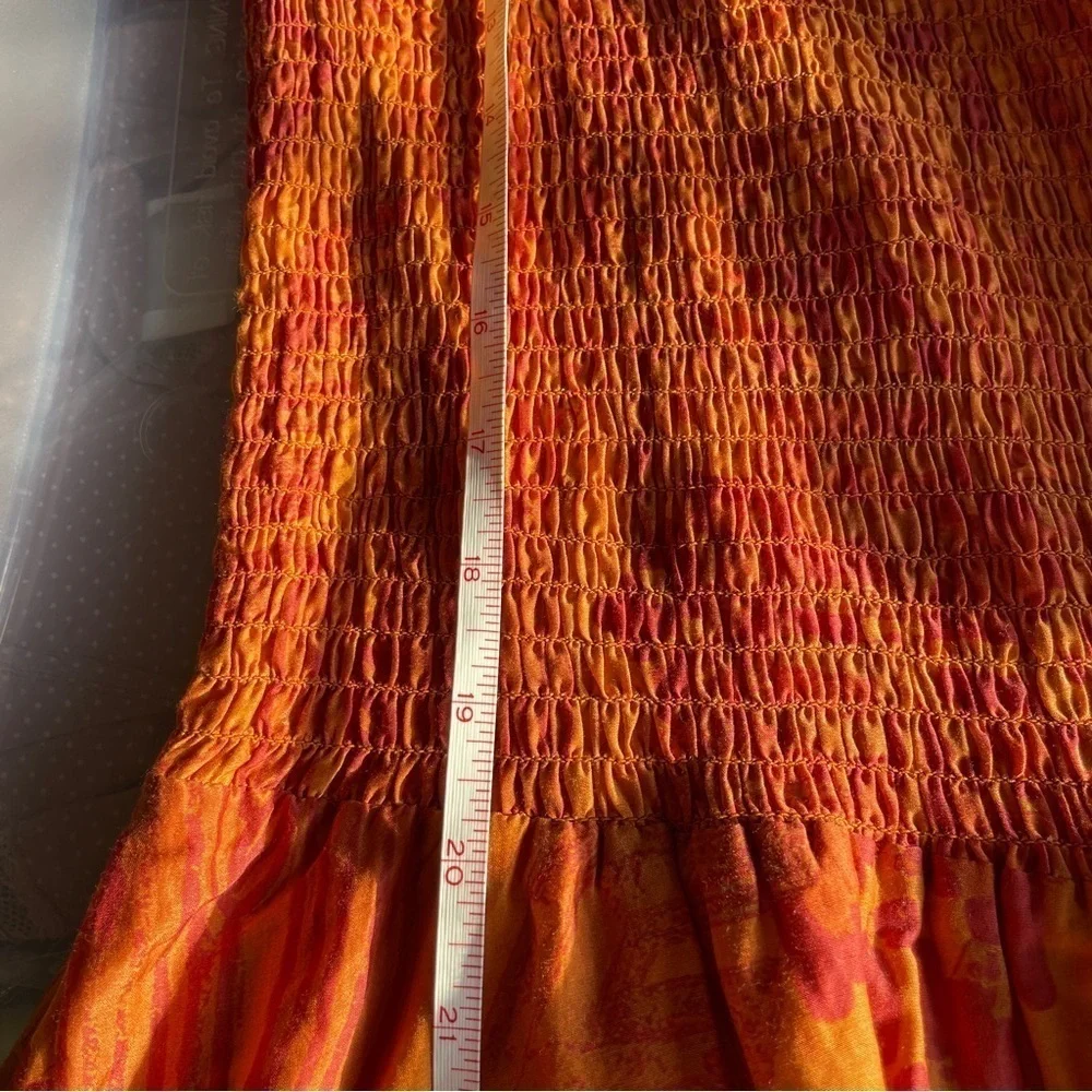 Chufy Orange Aqrequipi Smocked Dress